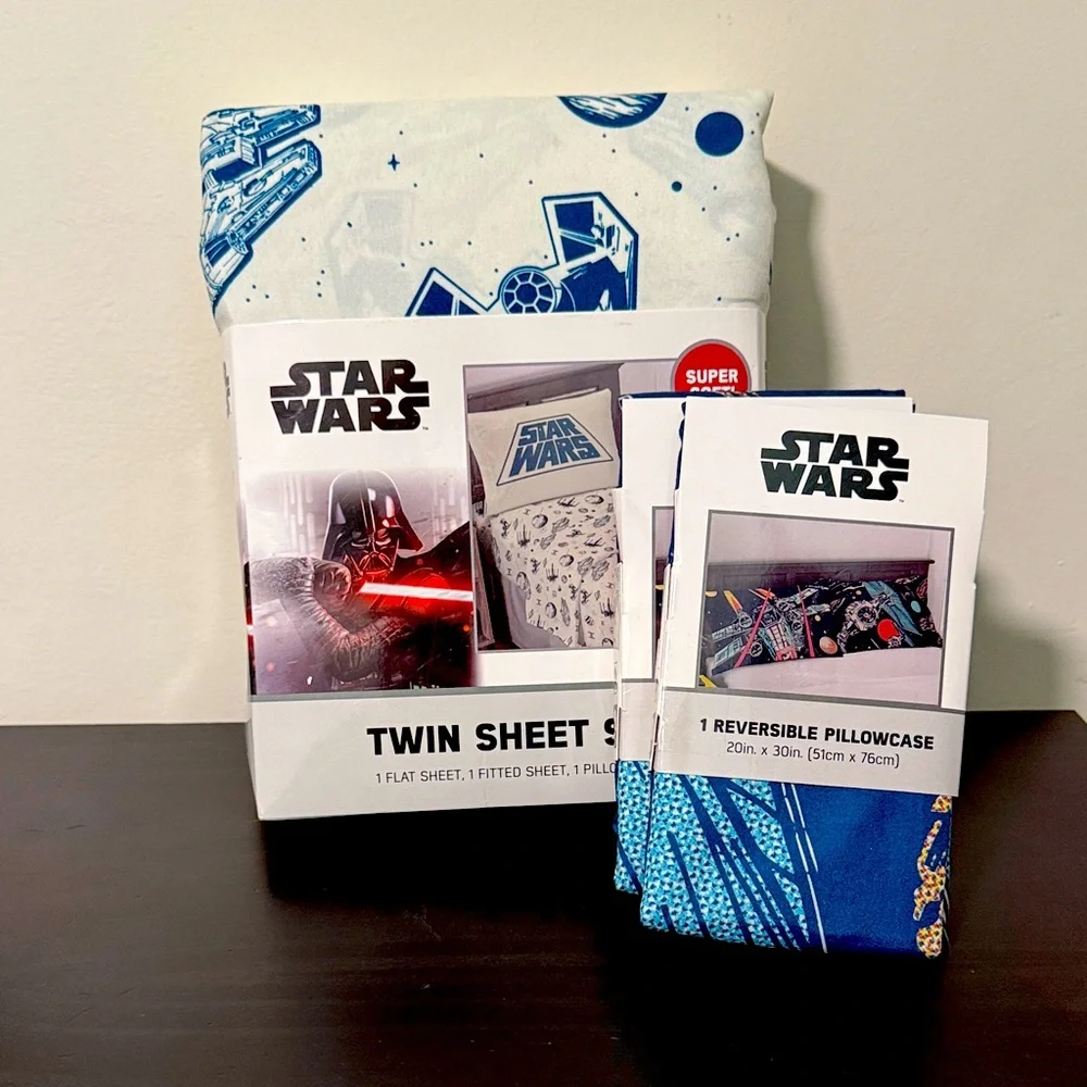 Star Wars Twin Sheet Set w/ Extra‎ Pillowcases | Brand New, Never Opened